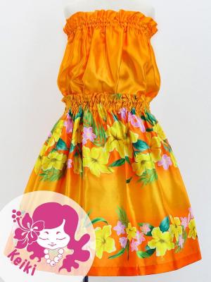 Hula Set up Keiki with Hibiscus Print / Luxury Collection / Orange / Jp110or