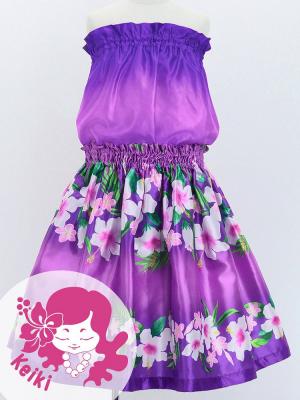 Hula Set up Keiki with Hibiscus Print / Luxury Collection / Purple / Jp110pu