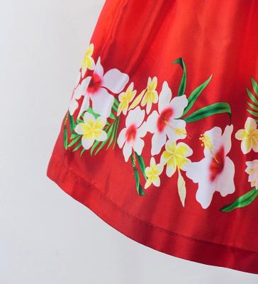 Hula Set up Keiki with Hibiscus Print / Luxury Collection / Red / Jp110rd