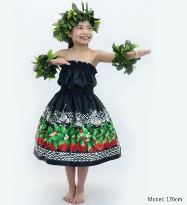 Hula Keiki Set-Up with Hula Girl Print / Luxury Collection / Black / Jp111bk