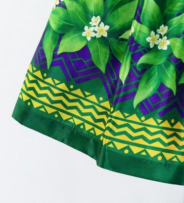 Hula Keiki Set-Up with Hula Girl Print / Luxury Collection / Green / Jp111gr