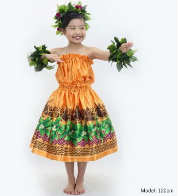 Hula Keiki Set-Up with Hula Girl Print / Luxury Collection / Orange / Jp111or