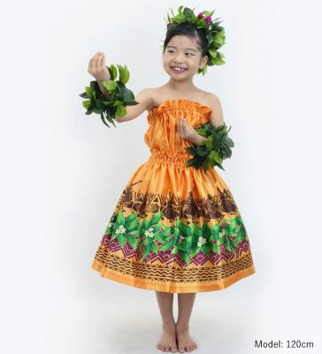 Hula Keiki Set-Up with Hula Girl Print / Luxury Collection / Orange / Jp111or