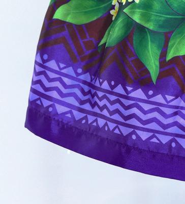 Hula Keiki Set-Up with Hula Girl Print / Luxury Collection / Purple / Jp111pu