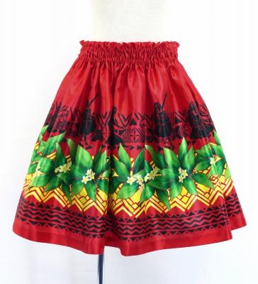 Hula Keiki Set-Up with Hula Girl Print / Luxury Collection / Red / Jp111rd