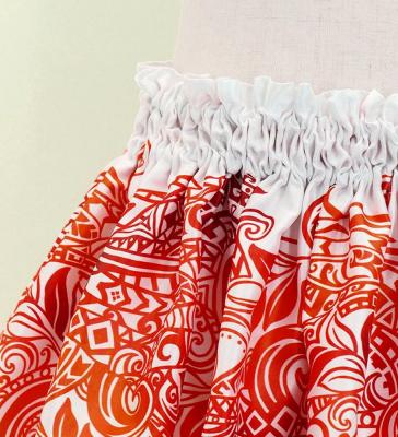 Hula Keiki Set-Up with Kahiko Print / Luxury Collection / White & Red / Jp114whrd