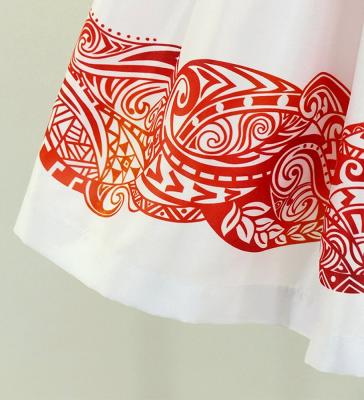 Hula Keiki Set-Up with Kahiko Print / Luxury Collection / White & Red / Jp114whrd