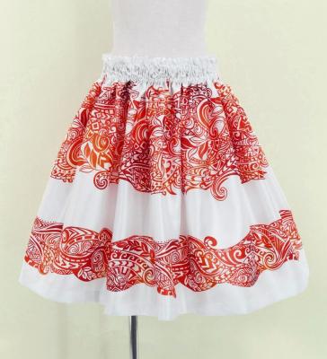 Hula Keiki Set-Up with Kahiko Print / Luxury Collection / White & Red / Jp114whrd
