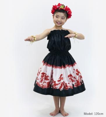 Hula Keiki Set-Up with Hula Girl Print / Luxury Collection / Black / Jp116bk