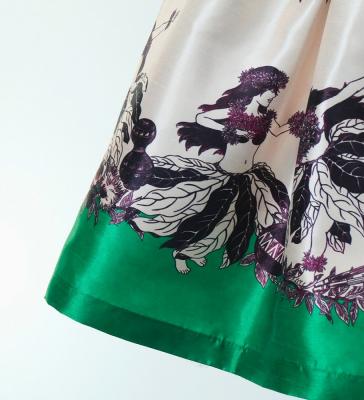 Hula Keiki Set-Up with Hula Girl Print / Luxury Collection / Green / Jp116gr