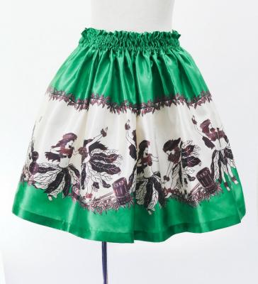 Hula Keiki Set-Up with Hula Girl Print / Luxury Collection / Green / Jp116gr