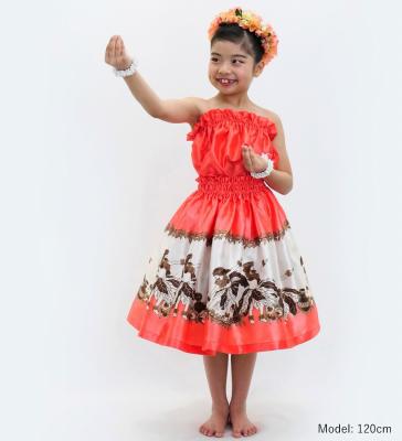 Hula Keiki Set-Up with Hula Girl Print / Luxury Collection / Orange / Jp116or