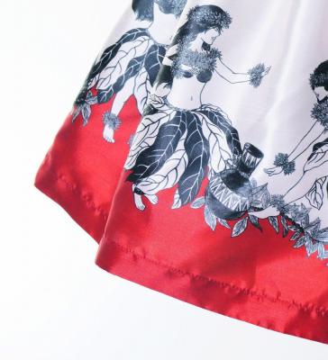 Hula Keiki Set-Up with Hula Girl Print / Luxury Collection / Red / Jp116rd