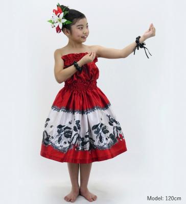 Hula Keiki Set-Up with Hula Girl Print / Luxury Collection / Red / Jp116rd