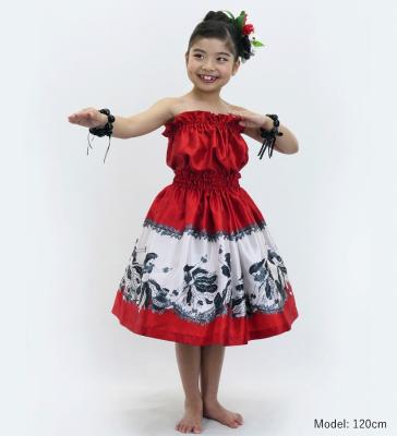 Hula Keiki Set-Up with Hula Girl Print / Luxury Collection / Red / Jp116rd