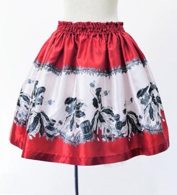 Hula Keiki Set-Up with Hula Girl Print / Luxury Collection / Red / Jp116rd