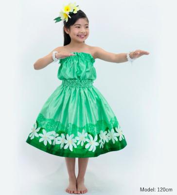 Hula Keiki Set-Up with Tiare & Kahiko Print / Luxury Collection / Green / Jp117gr