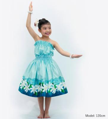 Hula Keiki Set-Up with Tiare & Kahiko Print / Luxury Collection / Light Blue / Jp117lbl