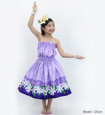 Hula Keiki Set-Up with Tiare & Kahiko Print / Luxury Collection / Purple / Jp117pu