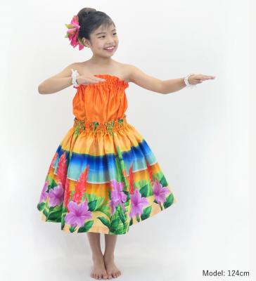 Hula Keiki Shantung Set-Up with Hibiscus Print / Luxury Collection / Jp118-4