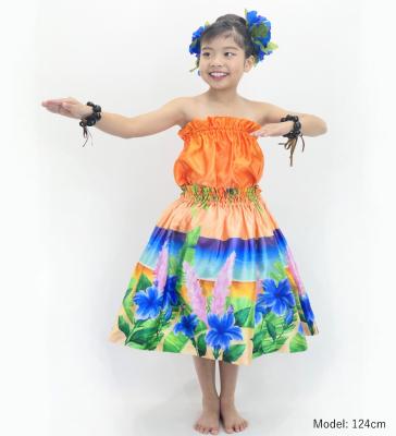 Hula Keiki Shantung Set-Up with Hibiscus Print / Luxury Collection / Jp118-5