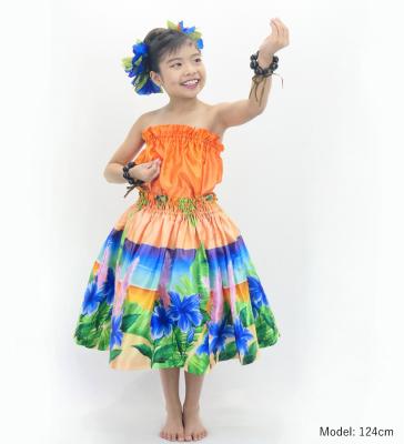 Hula Keiki Shantung Set-Up with Hibiscus Print / Luxury Collection / Jp118-5
