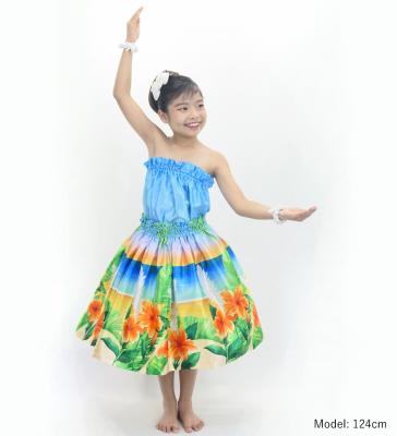 Hula Keiki Shantung Set-Up with Hibiscus Print / Luxury Collection / Jp118-7
