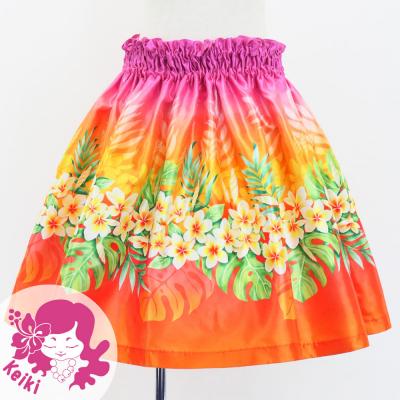 Hula Kids Shantung Pa'u Skirt with Plumeria Lei Print / Luxury Collection / Jp119pior