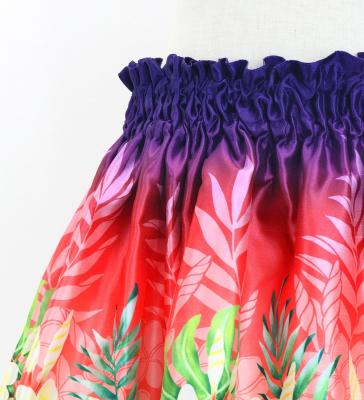 Hula Kids Shantung Pa'u Skirt with Plumeria Lei Print / Luxury Collection / Jp119purd