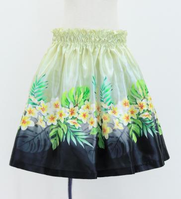 Hula Kids Shantung Pa'u Skirt with Plumeria Lei Print / Luxury Collection / Jp119whbk