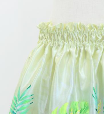 Hula Kids Shantung Pa'u Skirt with Plumeria Lei Print / Luxury Collection / Jp119whbk