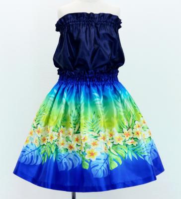 Hula Keiki Set-Up with Plumeria Lei Print / Luxury Collection / Jp120nvbl