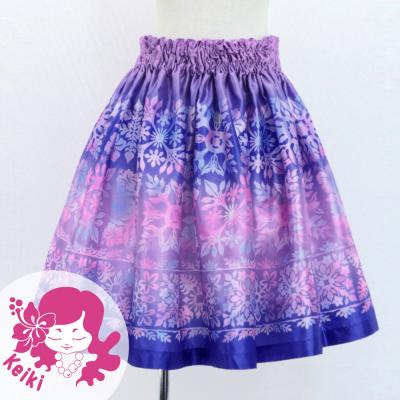 Hula Kids Shantung Pa'u Skirt with Hawaiian Quilt Print / Luxury Collection / Jp121-2