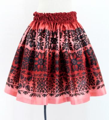 Hula Kids Shantung Pa'u Skirt with Hawaiian Quilt Print / Luxury Collection / Jp121-3