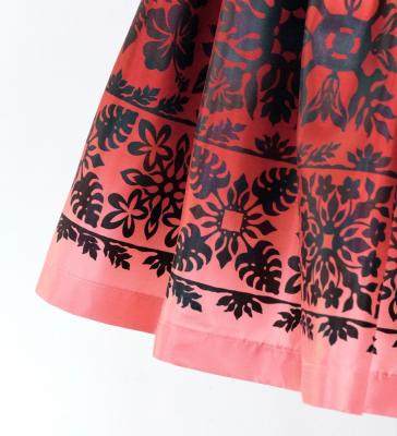 Hula Kids Shantung Pa'u Skirt with Hawaiian Quilt Print / Luxury Collection / Jp121-3