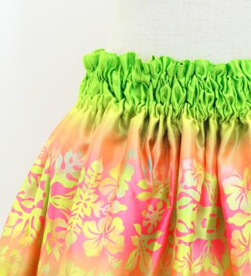 Hula Kids Shantung Pa'u Skirt with Hawaiian Quilt Print / Luxury Collection / Jp121-5