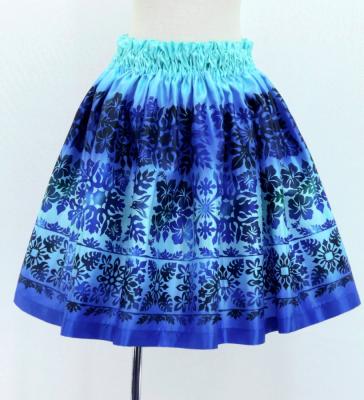 Hula Kids Shantung Pa'u Skirt with Hawaiian Quilt Print / Luxury Collection / Jp121-6