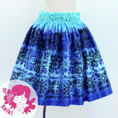 Hula Kids Shantung Pa'u Skirt with Hawaiian Quilt Print / Luxury Collection / Jp121-6