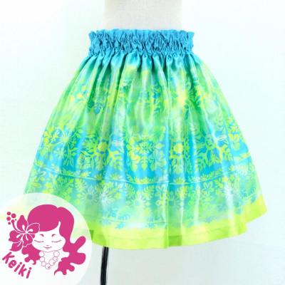 Hula Kids Shantung Pa'u Skirt with Hawaiian Quilt Print / Luxury Collection / Jp121-7