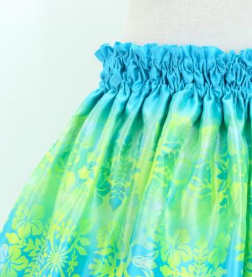 Hula Kids Shantung Pa'u Skirt with Hawaiian Quilt Print / Luxury Collection / Jp121-7
