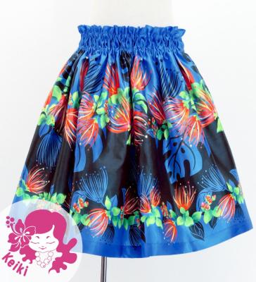 Hula Kids Shantung Pa'u Skirt with Lehua Print / Luxury Collection / Jp125bl