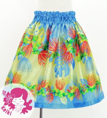 Hula Kids Shantung Pa'u Skirt with Lehua Print / Luxury Collection / Jp125lbl