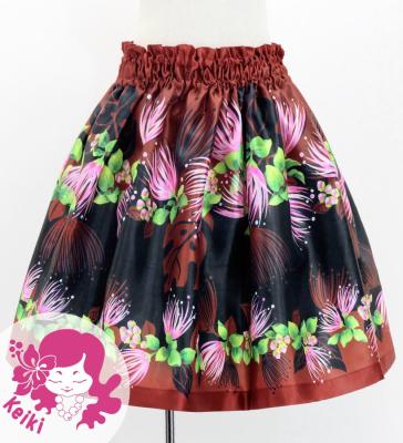 Hula Kids Shantung Pa'u Skirt with Lehua Print / Luxury Collection / Jp125rdbk