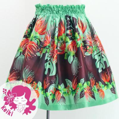 Hula Kids Shantung Pa'u Skirt with Lehua Print / Luxury Collection / Jp125tbl
