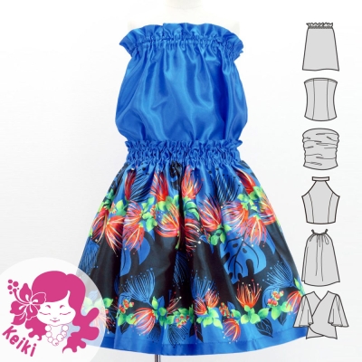 Hula Keiki Set-Up with Lehua Print / Luxury Collection / Jp126bl