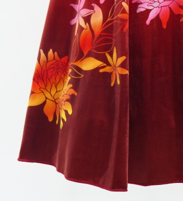 Hula Kids One Shoulder Long Frill sleeve Dress with Protea & tiare  / Luxury Collection / LRD & RD / Jp129lrdrd