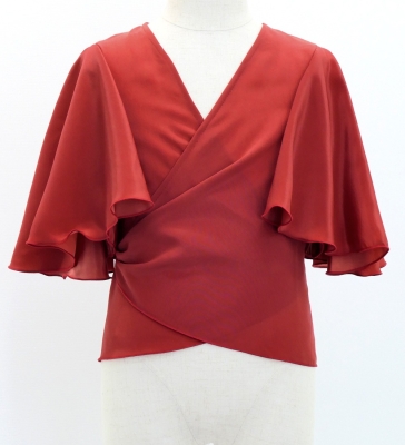 Hula Kids Wrap Blouse with Koshibo / Dark Red 2 / Jp130drd2