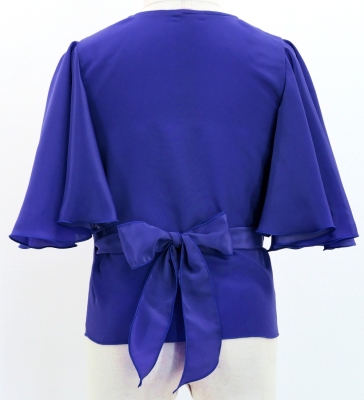 Hula Kids Wrap Blouse with Koshibo / Royal Blue / Jp130rbl