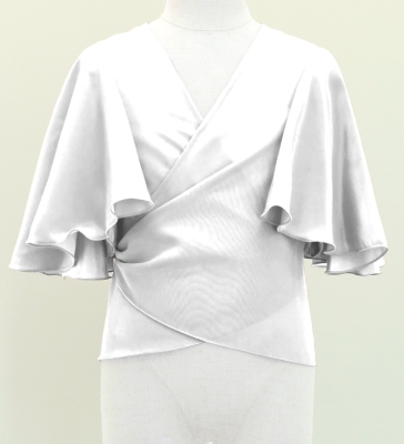 Hula Kids Wrap Blouse with Koshibo / White / Jp130wh