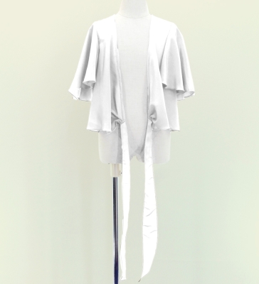 Hula Kids Wrap Blouse with Koshibo / White / Jp130wh